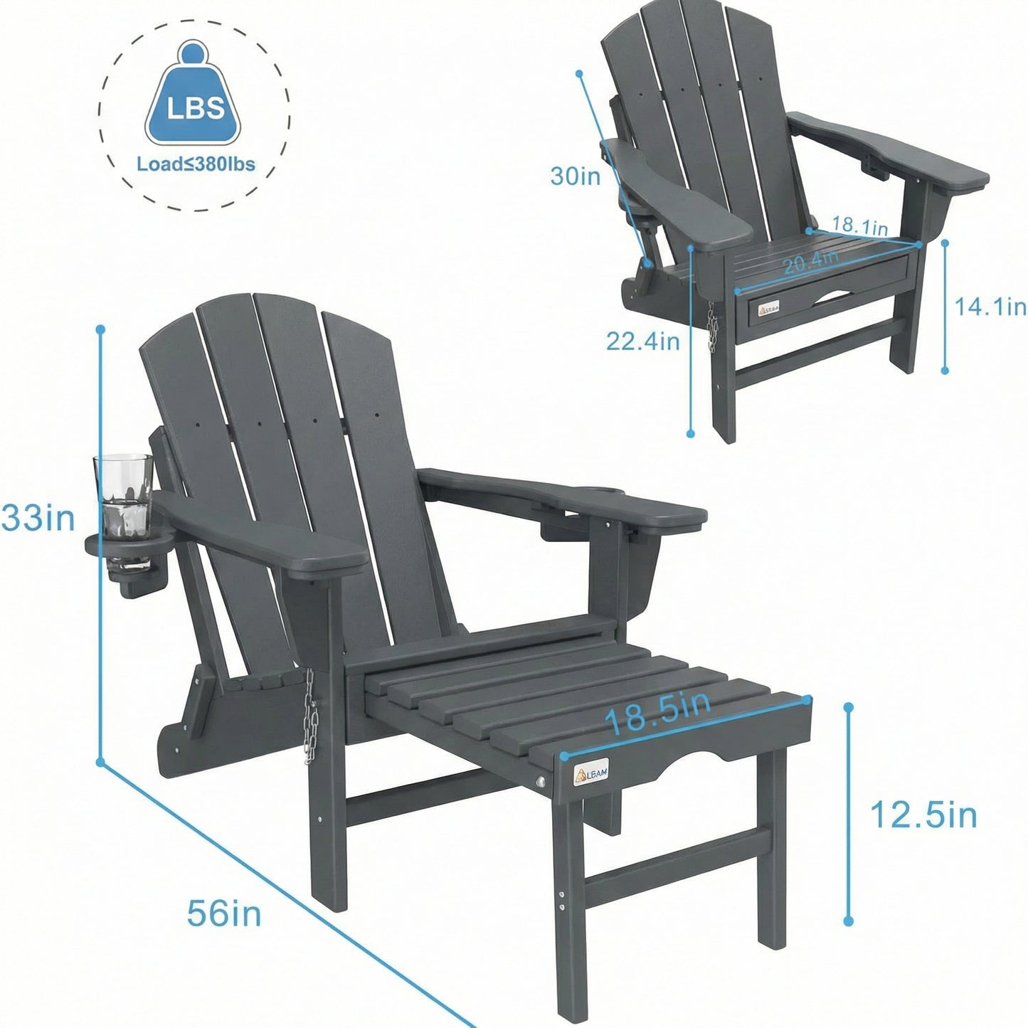Adjustable Folding Outdoor Chair – HDPE Portable Design for Beach, Camping & BBQ Use